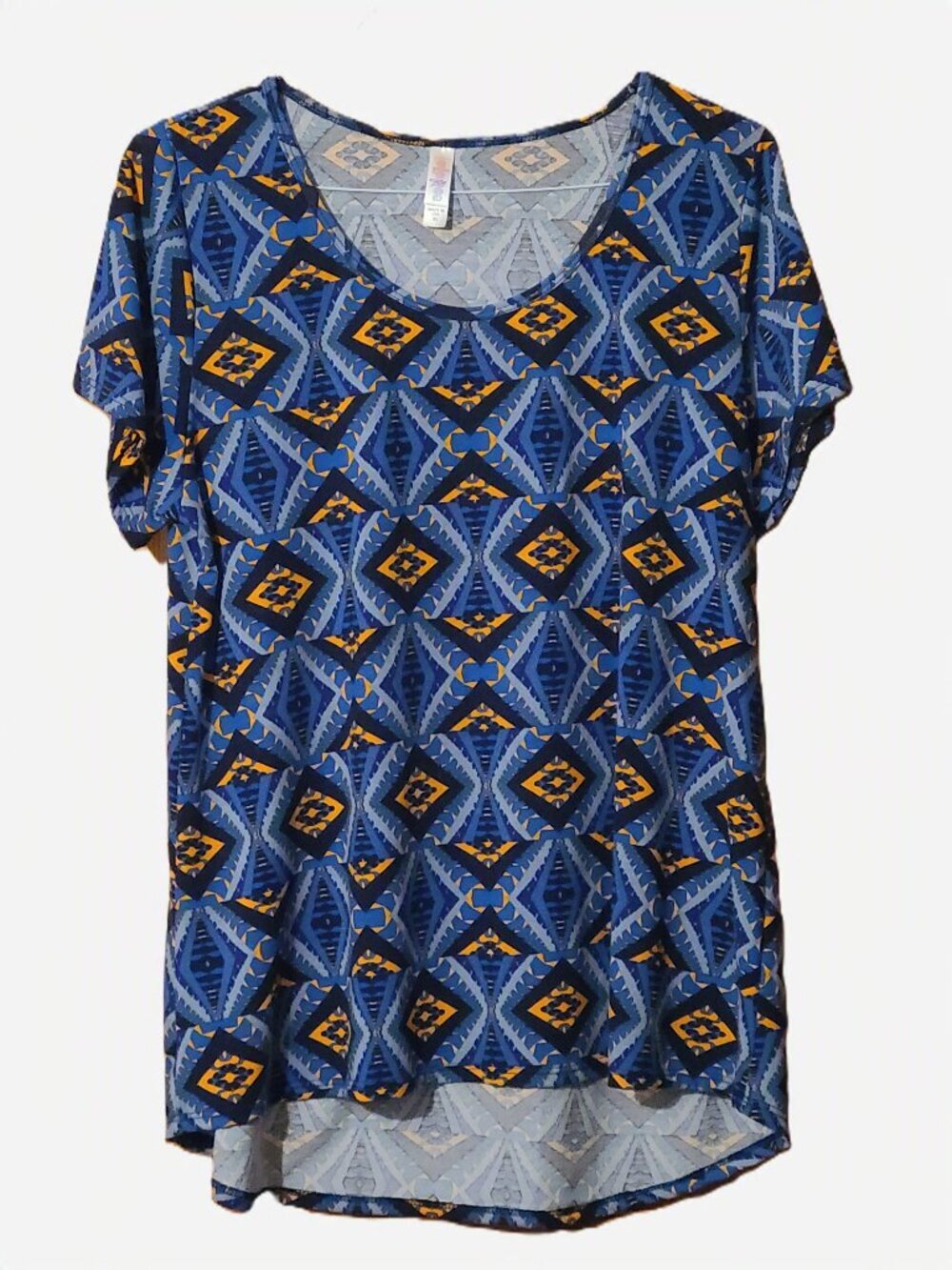 Lularoe Womens Top Classic Size XL Blue Gold